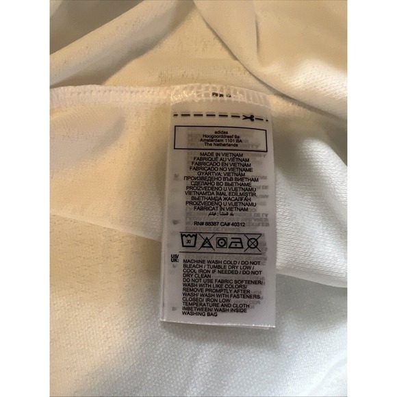Adidas new with tag women's size large essential short sleeve crew white golf - Picture 10 of 10